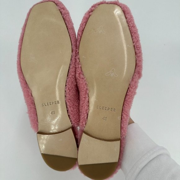 Sleeper Shearling Slide Slippers in Pink sz EU 41 US 10-10.5 Sheepskin NWOT $290 - Picture 10 of 10